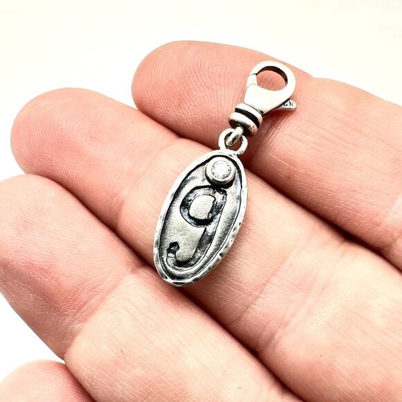 Silpada Womens Charm Sterling Silver Crystal Initial "G" 4Bracelet Necklace Gift - Picture 1 of 2
